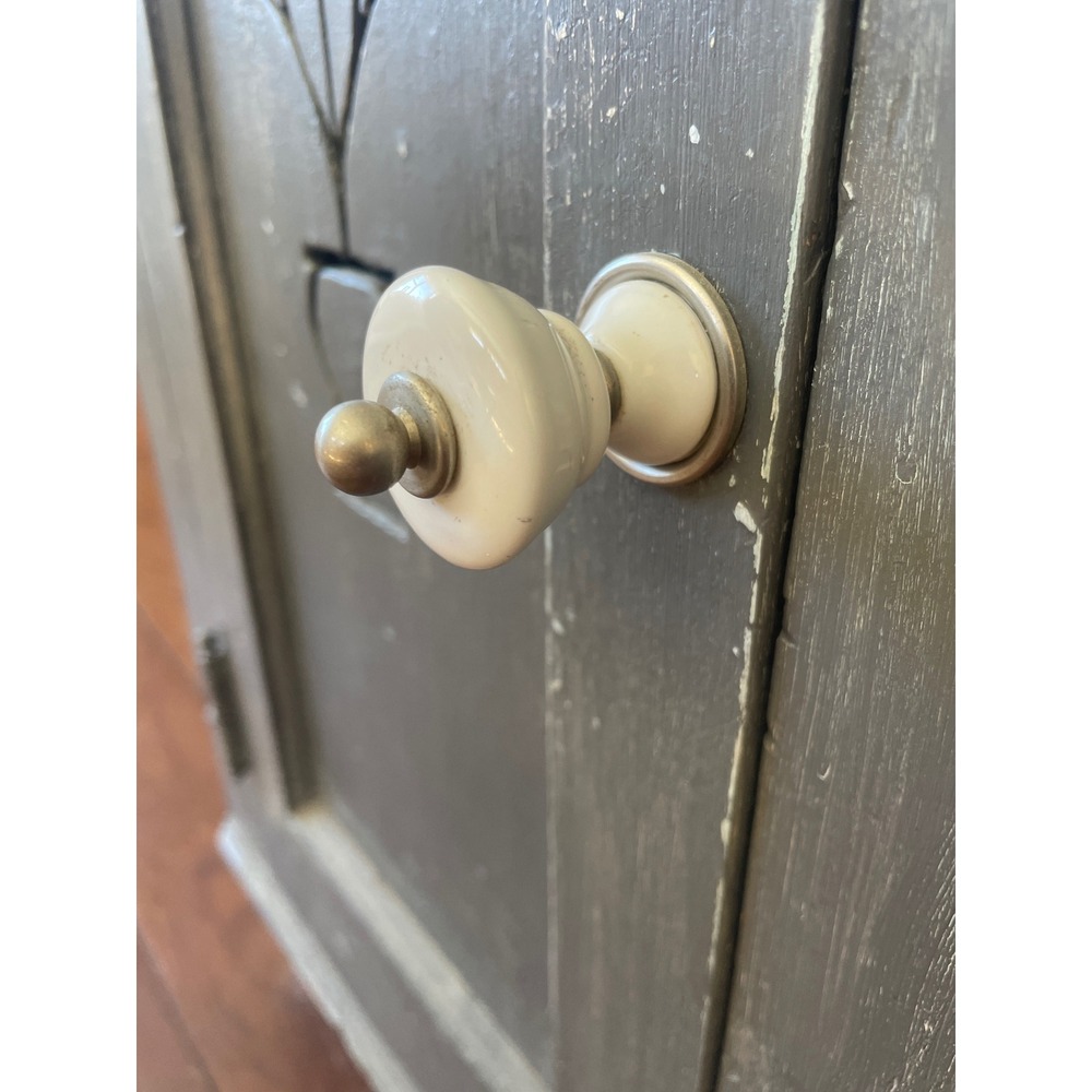Brainerd White Ceramic Satin Nickel Cabinet Knobs PN0310J-SNW-C Lot of 6